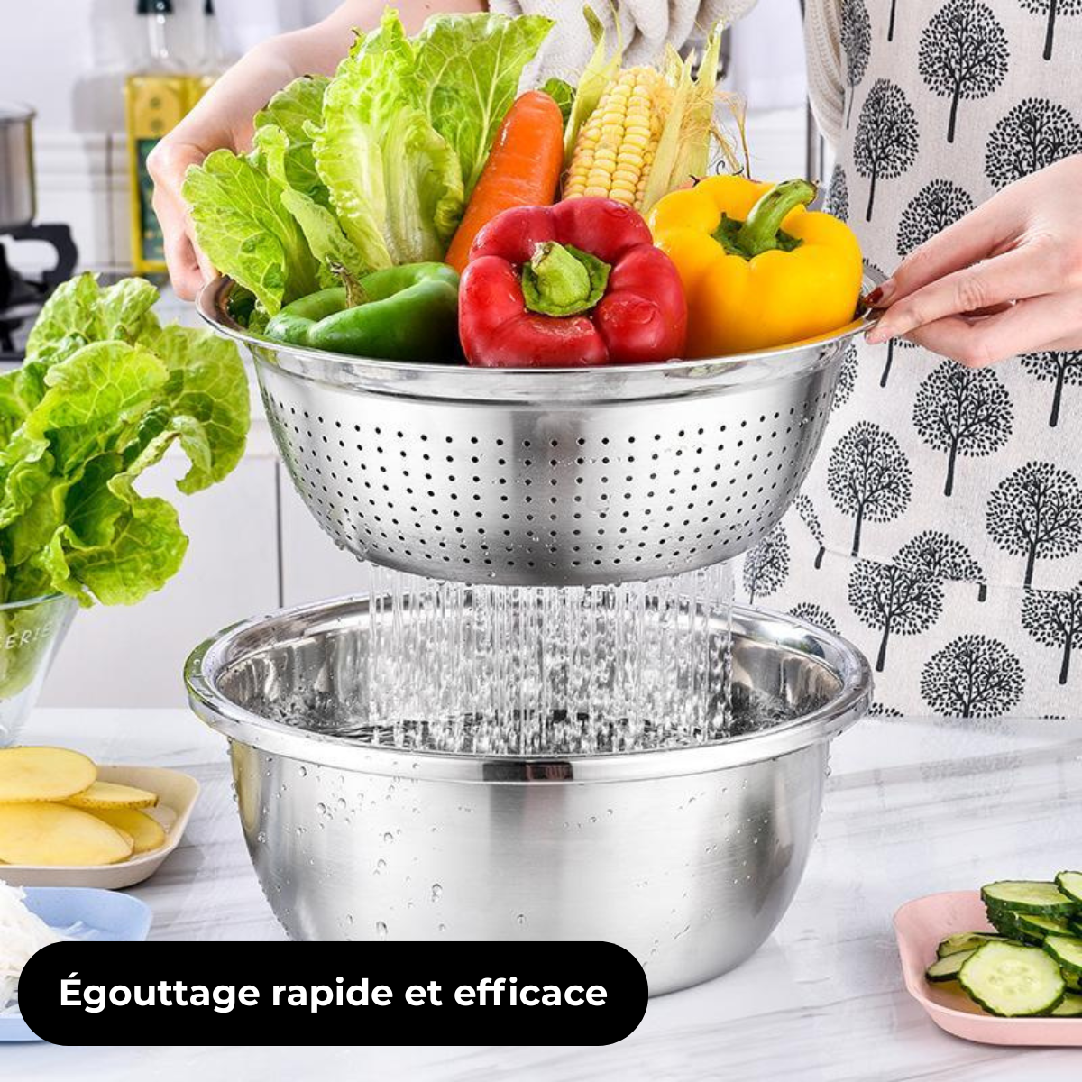 CuisiPro™ - Le set cuisine 3-en-1 en acier inoxydable
