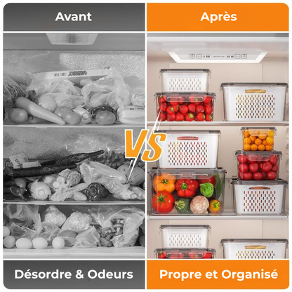 FreshBox™ - Pack de 5 boîtes pour un frigo parfaitement organisé