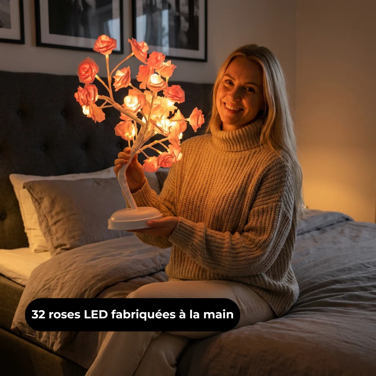 Rosélia™ - L’arbre lumineux aux 32 roses LED
